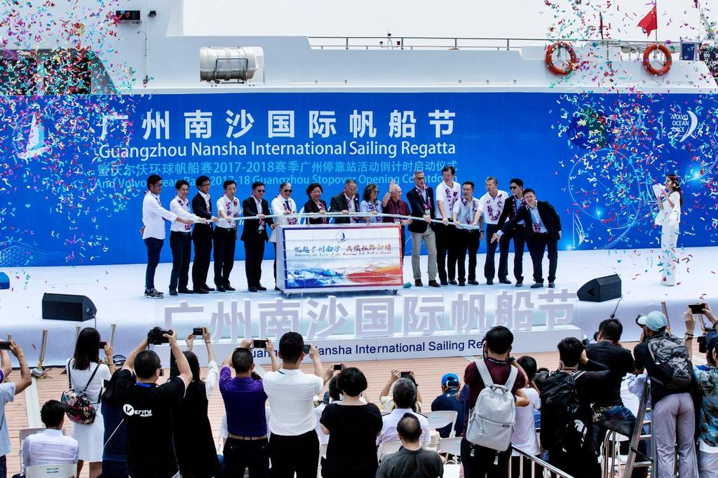 ...and off go the confetti cannons - Guangzhou Nansha International Sailing Regatta 2017. © Guy Nowell http://www.guynowell.com