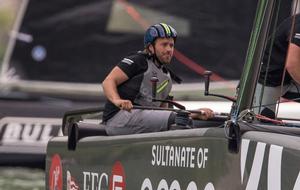 A new role for former GC32 Racing Tour champion Leigh McMillan as iFilm Racing's tactician/mainsheet man photo copyright  Guilain Grenier / GC32 Racing Tour taken at  and featuring the  class