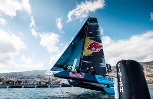 Act 3, Extreme Sailing Series Madeira Islands – Day 2 – For Red Bull Sailing Team’s skipper, four-time Olympian Roman Hagara, the Spanish venue is significant as he competed there during the 1992 Olympics, 25 years ago this summer. photo copyright Lloyd Images http://lloydimagesgallery.photoshelter.com/ taken at  and featuring the  class