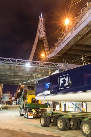 The Anzac Bridge serves as a lovely backdrop to the arrival of Black Jack - Black Jack Yachting photo copyright Andrea Francolini taken at  and featuring the  class