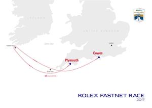 Rolex Fastnet Race Course Map photo copyright Rolex taken at  and featuring the  class