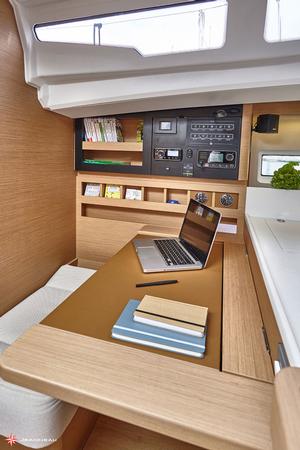 Nav desk of the Sun Odyssey 440 - Jeanneau Sun Odyssey 440 photo copyright Bertrand Duquenne taken at  and featuring the  class