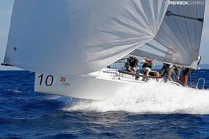Great fun sailing at the Melges 24 European Championship 2016 in Hyeres, France photo copyright  Pierrick Contin http://www.pierrickcontin.fr/ taken at  and featuring the  class
