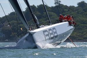 George David's Juan Kouyoumdjian-designed Rambler 88 – Rolex Fastnet Race photo copyright  Rick Tomlinson http://www.rick-tomlinson.com taken at  and featuring the  class