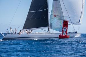 Pyewacket is one of the more successful late-generation ULDB Sleds, and is leading her class this year. She is shown finishing here today at the Diamond Head buoy - 2017 Transpac Race photo copyright Lauren Easley http://leialohacreative.com taken at  and featuring the  class