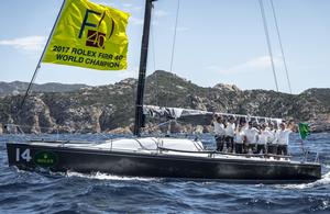 Plenty, winner of the Rolex Farr 40 World Championship 2017. photo copyright  Rolex/ Kurt Arrigo http://www.regattanews.com taken at  and featuring the  class