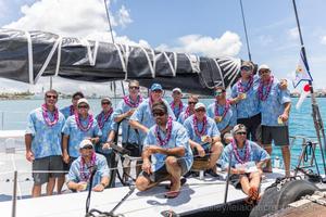 Comanche crew finally at rest in Aloha attire – Transpac photo copyright  Lauren Easley / leialohacreative.com taken at  and featuring the  class