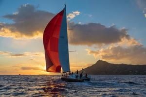 Zephyr's finish into the sunset last night  - 2017 Transpac Race photo copyright Lauren Easley http://leialohacreative.com taken at  and featuring the  class