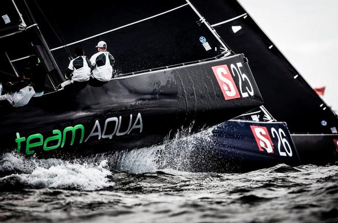 Team Aqua breaks through a wave in Marstrand 2015 ©  Pedro Martinez / Martinez Studio / RC44