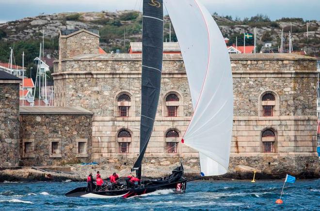 Katusha racing to the finish line in Marstrand 2015 ©  Pedro Martinez / Martinez Studio / RC44