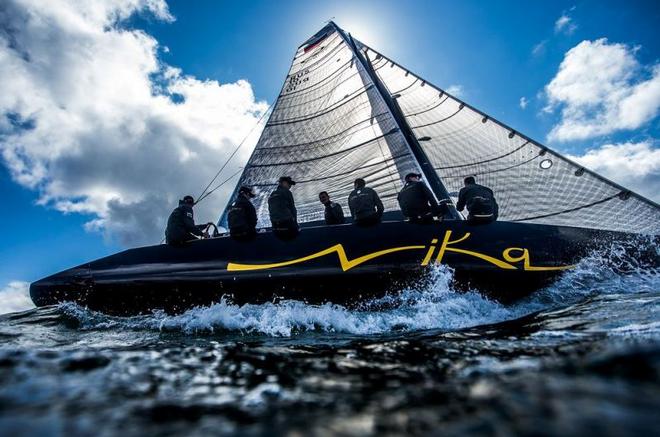 Team Nika on a calm day in Marstrand 2015 ©  Pedro Martinez / Martinez Studio / RC44