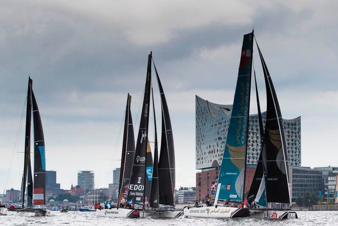 Act 4, Extreme Sailing Series Hamburg 2016 – Day 3 – The RIBs will provide vital on-water safety support for the sailors as they compete in close-quarters Stadium Racing on highspeed hydro-foiling catamarans, as well as transportation for VIP and media guests © Lloyd Images http://lloydimagesgallery.photoshelter.com/