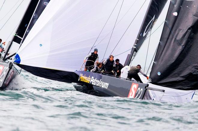 John Bassadone behind the golden wheels of Peninsula Petroleum – RC44 Marstrand World Championship ©  Pedro Martinez / Martinez Studio / RC44