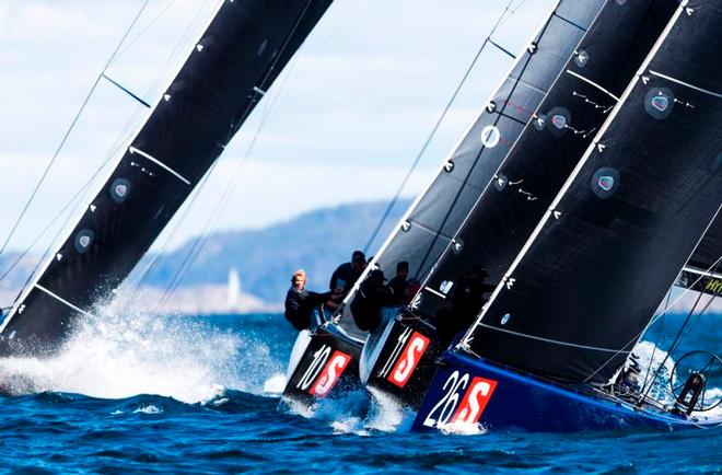 Artemis Racing leading Team CEEREF and Team Nika out of the line – RC44 Marstrand World Championship ©  Pedro Martinez / Martinez Studio / RC44