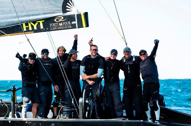 Team Nika celebrate victory – RC44 Marstrand World Championship ©  Pedro Martinez / Martinez Studio / RC44