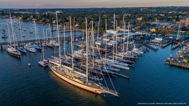 Aerial of Newport Shipyard during the Candy Store Cup ©  Stephen Cloutier