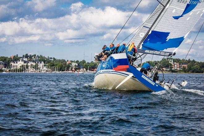 Lord of the Sail – Europe (Team Russia) hit top speeds last night but found manoeuvring tough – Nord Stream Race ©  Lars Wehrmann / Nord Stream Race