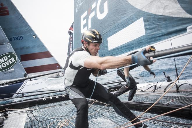 Extreme Sailing Series Barcelona - Act 4 – Onboard the Oman Air boat on the last day of racing ©  Lloyd Images