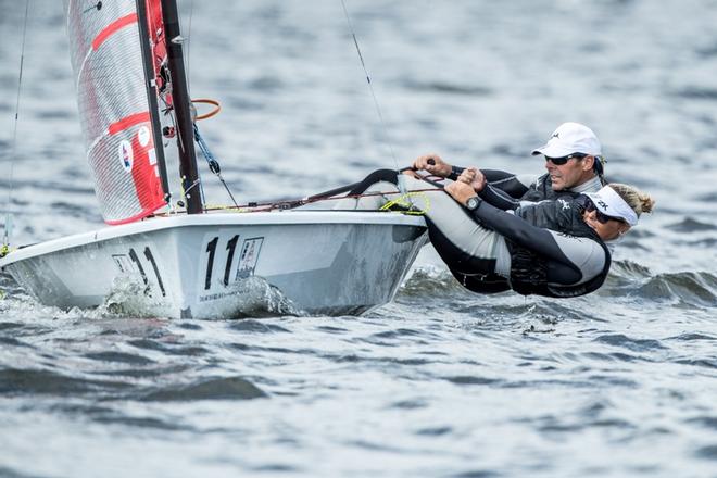 Rob Douglass and Nicole Douglass (AUS) - Holding it down – Tasar World Championship © Junichi Hirai/ Bulkhead magazine http://www.bulkhead.jp/