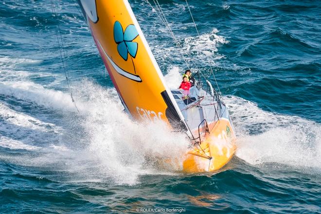 Day 1 – The fleet approaching the Fastnet Rock – Rolex Fastnet Race ©  Rolex / Carlo Borlenghi http://www.carloborlenghi.net