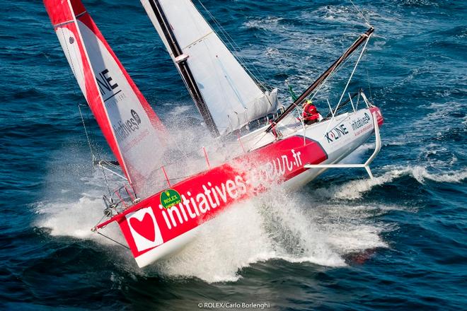 Day 1 – The fleet approaching the Fastnet Rock – Rolex Fastnet Race ©  Rolex / Carlo Borlenghi http://www.carloborlenghi.net