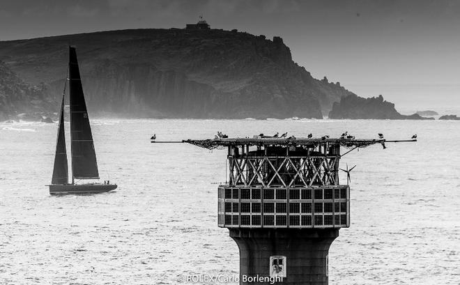 Day 1 – The fleet approaching the Fastnet Rock – Rolex Fastnet Race ©  Rolex / Carlo Borlenghi http://www.carloborlenghi.net