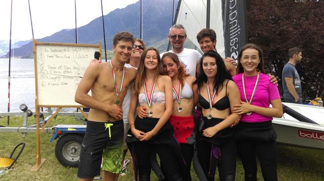 The Italian team (beautiful and young) who came 2nd – RS500 World Championships &copy;  Heather Chipperfield