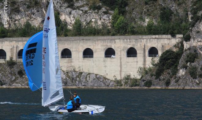 Maria Bozi and Rafailina Klonaridou (GRE) – 420 and 470 Junior European Championship ©  Elena Giolai/Fraglia Vela Riva