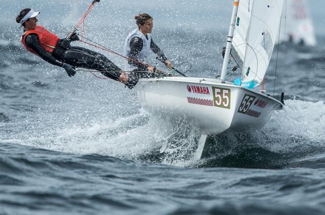 Day 2 – Benedetta Di Salle and Alessandra Dubbini (ITA-74) – 470 Junior World Championships © Junichi Hirai/ Bulkhead magazine http://www.bulkhead.jp/