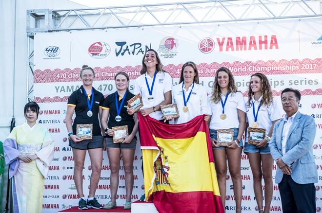 470 Women Podium – 470 Junior World Championships © Junichi Hirai/ Bulkhead magazine http://www.bulkhead.jp/