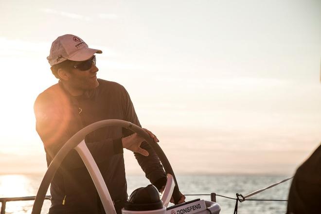 Leg Zero, Plymouth to St. Malo – Light wind on board Dongfeng – Volvo Ocean Race ©  Martin Keruzore / Volvo Ocean Race