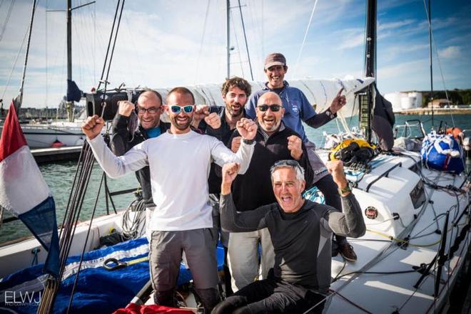 Arnaud Delamare and Eric Mordret's French JPK 10.80 Dream Pearls leading IRC Three - Rolex Fastnet Race 2017 ©  ELWJ Photography