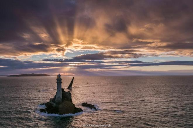 The Fastnet Rock as captured by the legendary photographer Carlo Borlenghi – Rolex Fastnet Race ©  Rolex / Carlo Borlenghi http://www.carloborlenghi.net