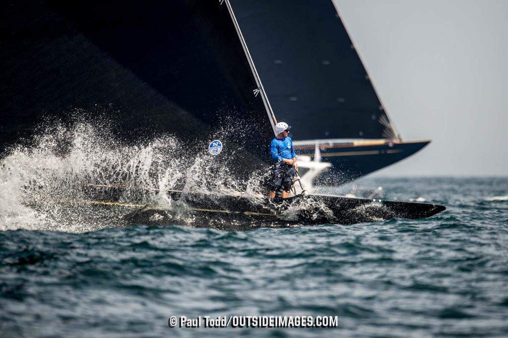 Race Day 2 raced outside the harbor on Rhode Island Sound with a light breeze from 230 degrees. © Paul Todd/Outside Images http://www.outsideimages.com