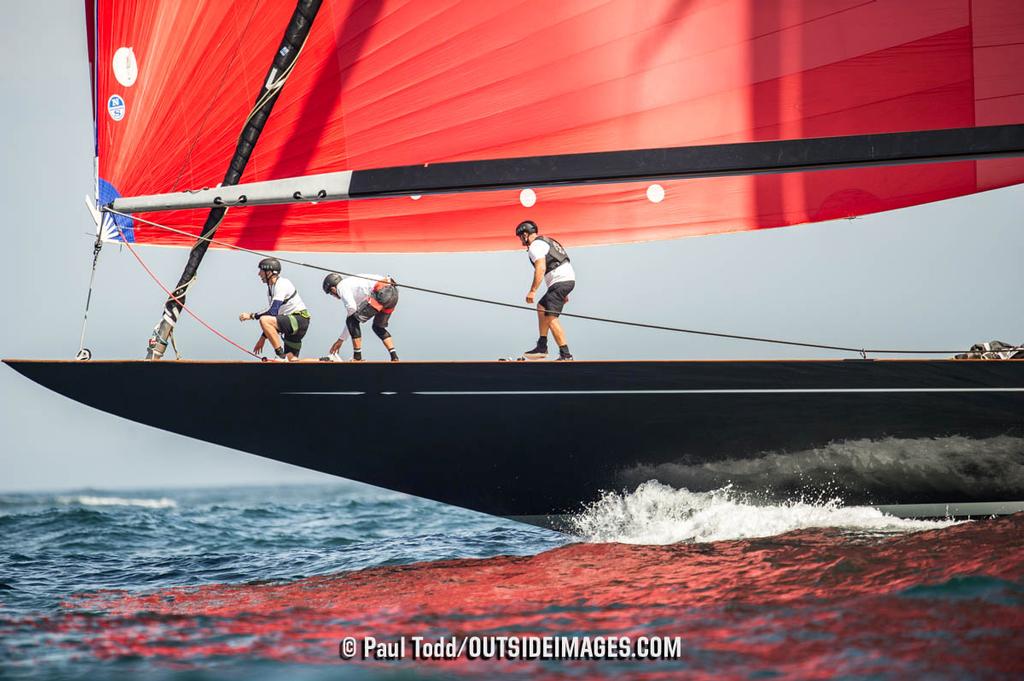 Race Day 2 raced outside the harbor on Rhode Island Sound with a light breeze from 230 degrees.  © Paul Todd/Outside Images http://www.outsideimages.com