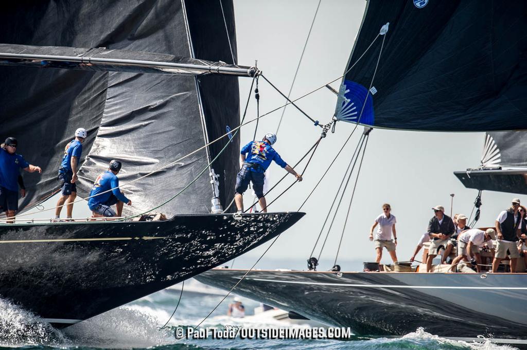 Race Day 2 raced outside the harbor on Rhode Island Sound with a light breeze from 230 degrees. © Paul Todd/Outside Images http://www.outsideimages.com