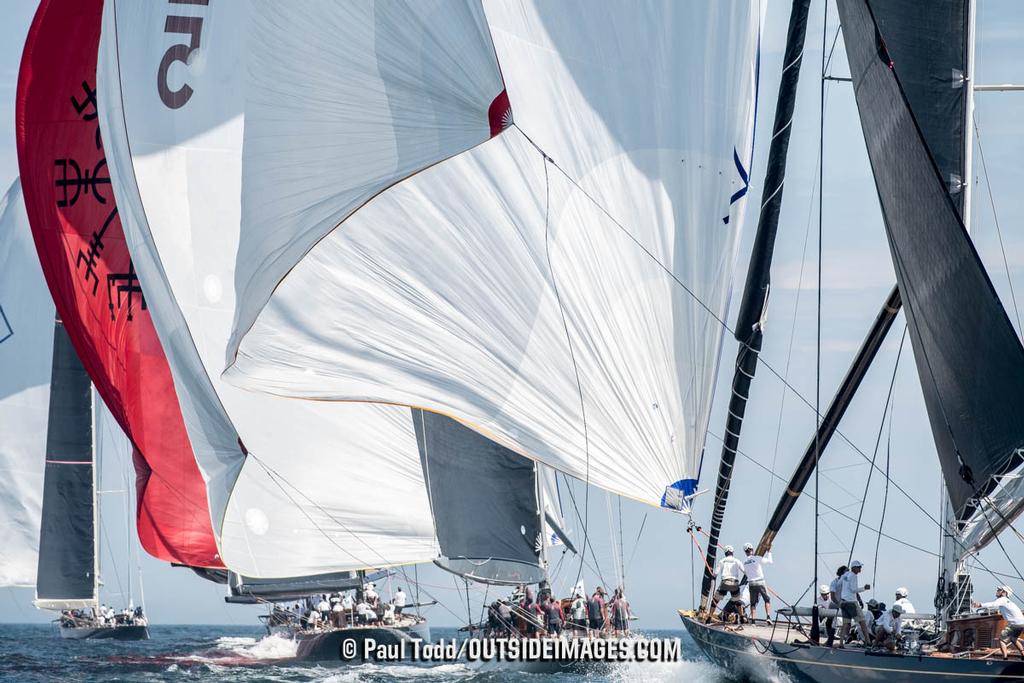 Race Day 2 raced outside the harbor on Rhode Island Sound with a light breeze from 230 degrees. © Paul Todd/Outside Images http://www.outsideimages.com