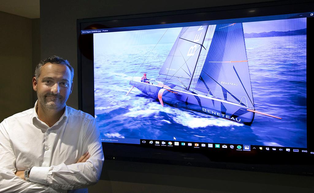 Beneterau's Gianguido Girotti (G3) and the newly launched semi-foiler, the Figaro 3 photo copyright  John Curnow taken at  and featuring the  class