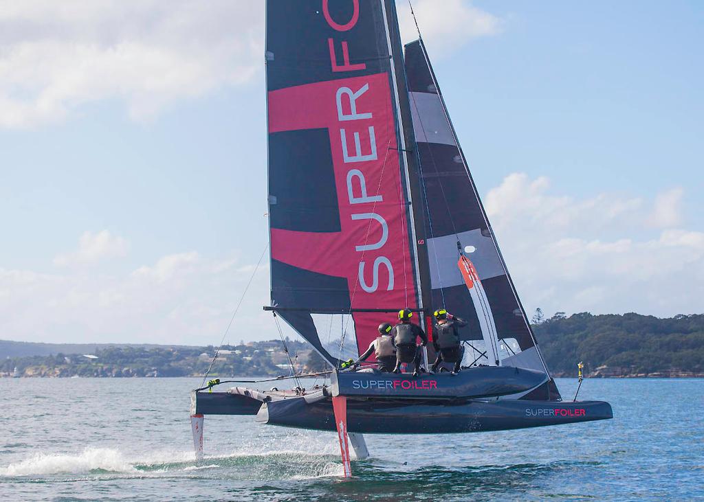 It must been pure adrenalin and fun for the crews! - SuperFoiler photo copyright  John Curnow taken at  and featuring the  class