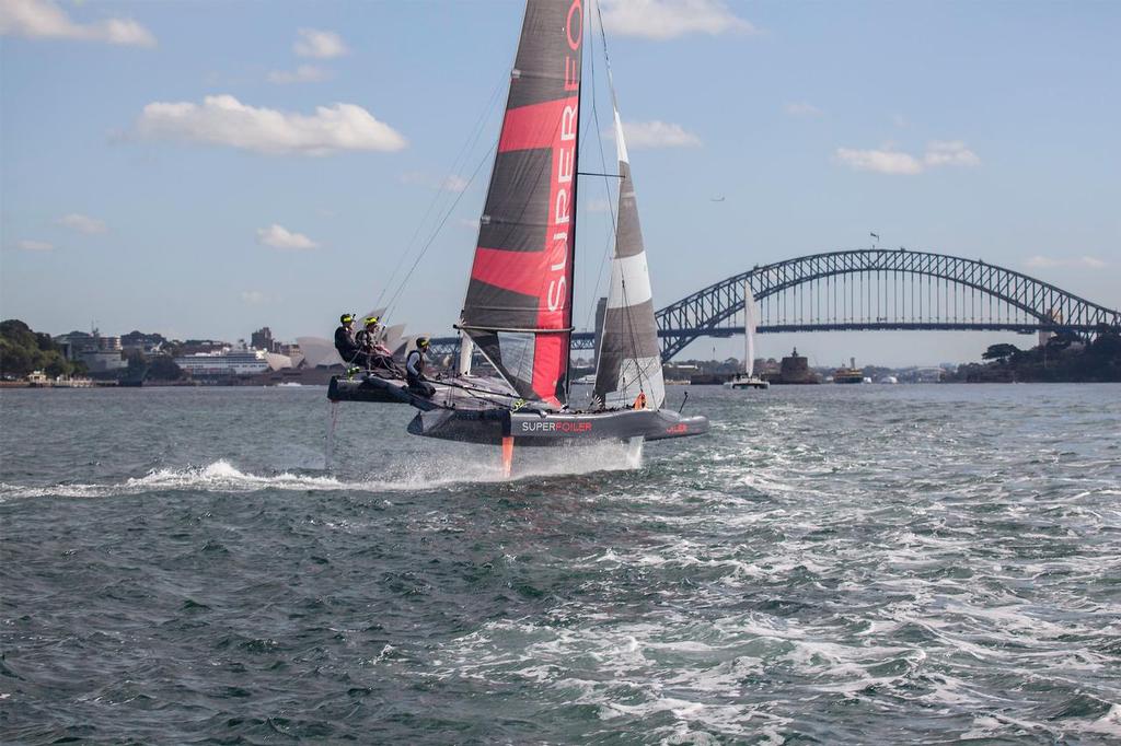 Super Foiler is an apparent wind machine par excellence! - SuperFoiler photo copyright  John Curnow taken at  and featuring the  class