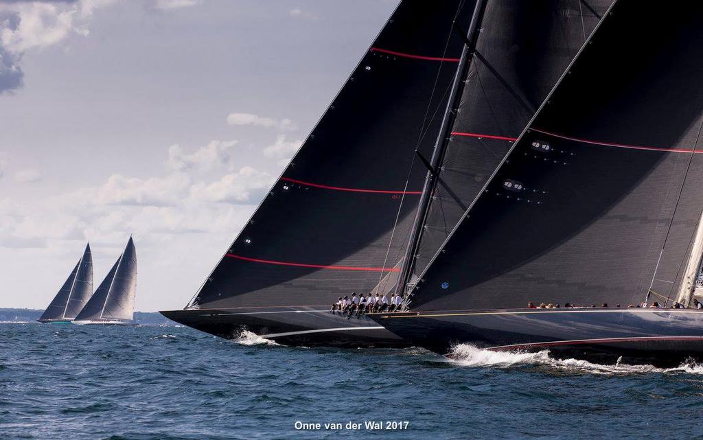 Upwind mode in sub 10 knots - Day 3 - J Class Worlds - Newport RI © Onne van der Wal