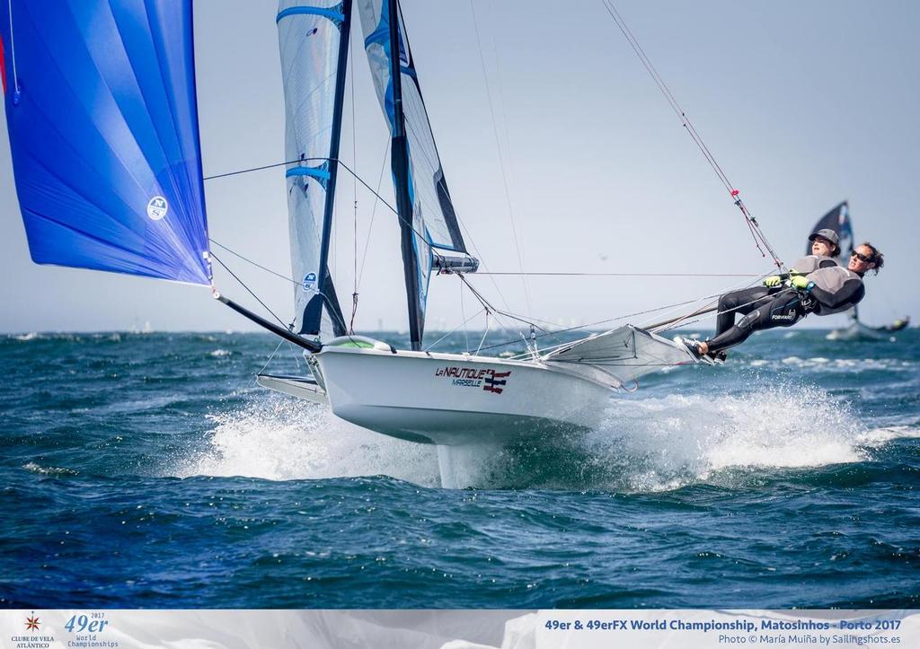 Race Day 3, 49erFx Worlds, Porto, Portugal © Maria Muina/Sailingshots