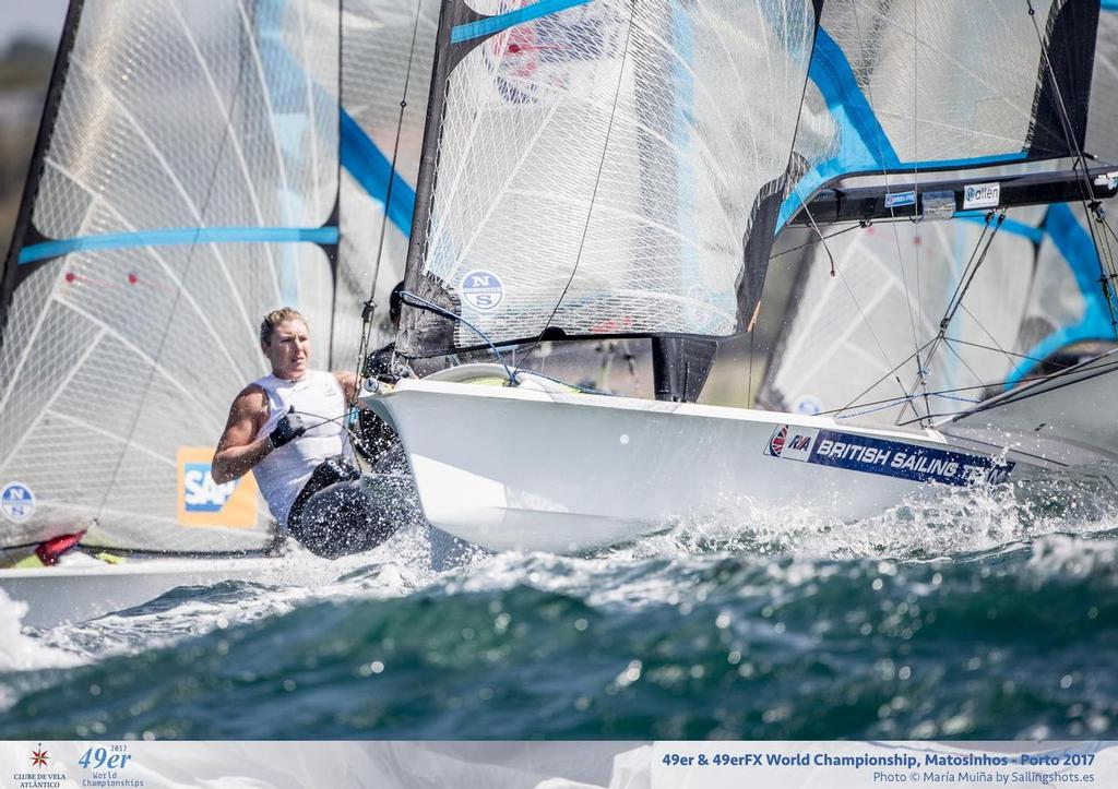 Saskia Tidey (GBR) - Race Day 3, 49erFx Worlds, Porto, Portugal © Maria Muina/Sailingshots