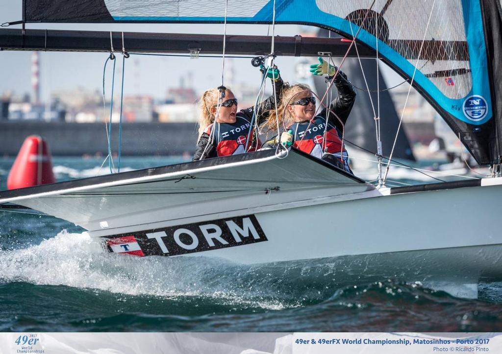 New world champions - 49erFX - 2017 49er and 49erFx Worlds, Final day, Portugal &copy; Ricardo Pinto http://www.americascup.com
