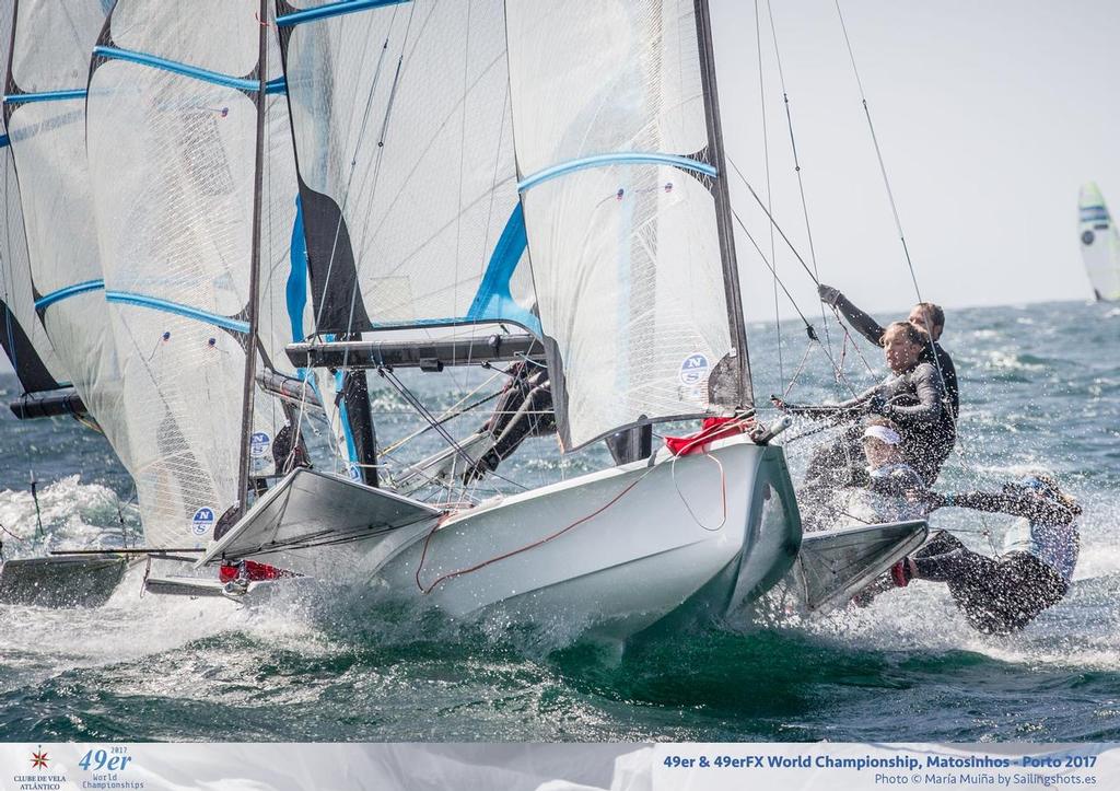 Race Day 3, 49erFx Worlds, Porto, Portugal © Maria Muina/Sailingshots