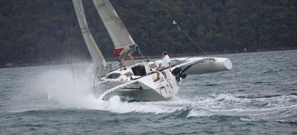 Its not always light air in Pittwater - Lock Crowther Multihull Regatta © stephen barton