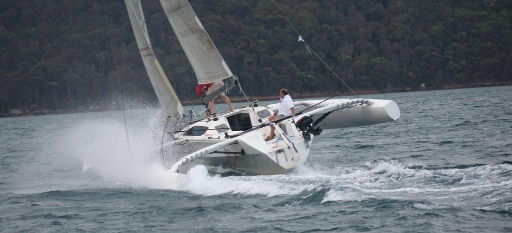 Its not always light air in Pittwater - Lock Crowther Multihull Regatta © stephen barton