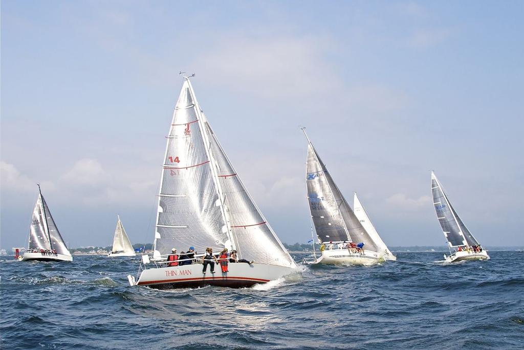 Racing action during the 2016 Stamford Yacht Club Vineyard Race photo copyright Rick Bannerot / ontheflyphoto.net taken at  and featuring the  class