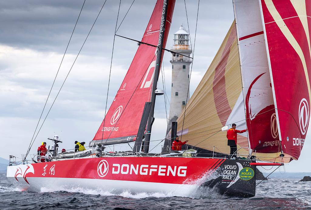 Dongfeng Race Team, Sail No: CHN 1969, Class: Volvo 65, Owner: Volvo Ocean Race, Sailed by Charles Caudrelier, Type: VOR 65 - Rolex Fastnet Race 2017 ©  Rolex/ Kurt Arrigo http://www.regattanews.com