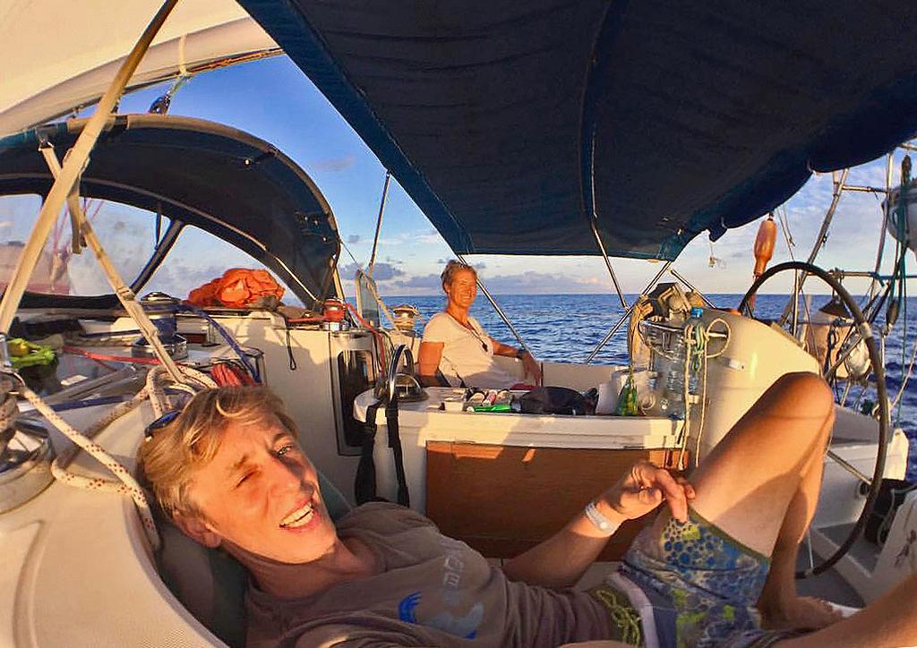 And we're away! Heading east to the Tuamotus at last. With a head wind all the way, and a bit of a rough sea to start it wasn't all smooth sailing, but after 3 days at sea (our longest passage yet) we've found our sea legs and made it to Fakarava.  © Te Mana http://www.voyageoftemana.com